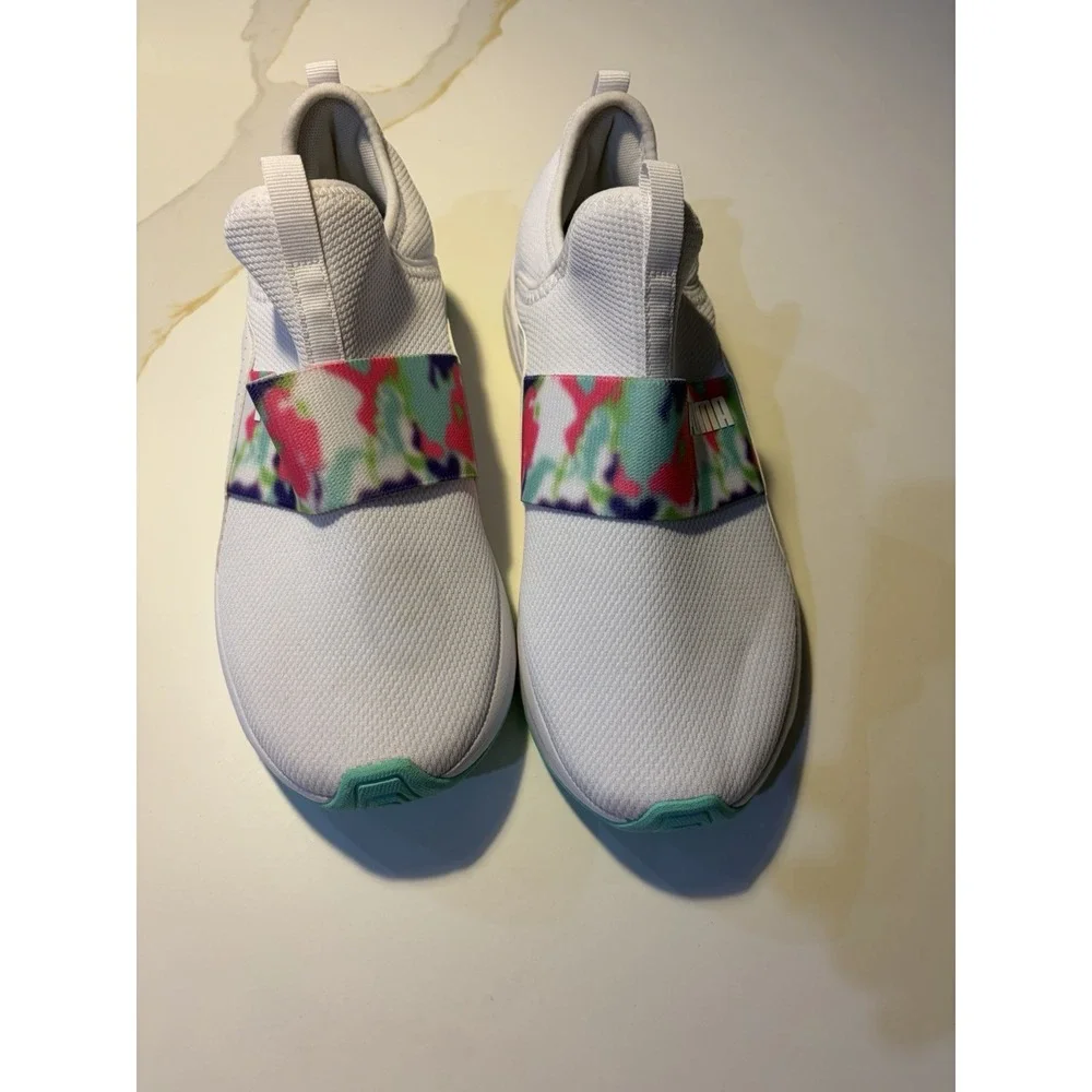 Puma Softride Sophia Slip On White Tie Dye Sneakers Womens Size 8.5